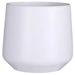 Mica Decorations Bloempot - Wit - Mat - Keramiek - 23 X 21 Cm
