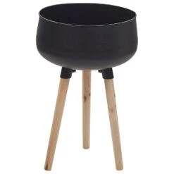 Beliani Plantenbak Voor Buiten AGROS - Zwart Ijzer