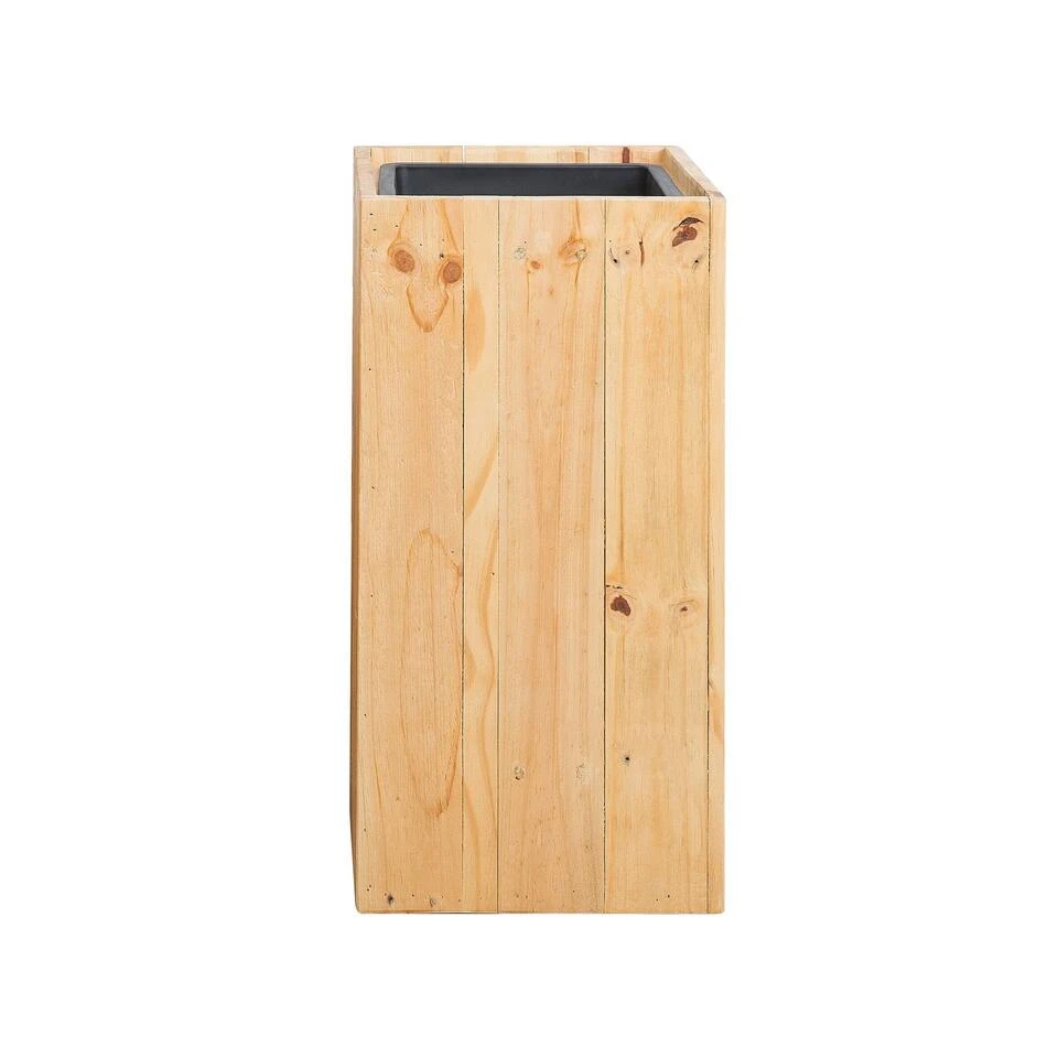 Beliani Plantenbak Voor Buiten SYKIA - Lichte Houtkleur Dennenhout 3 Beliani Plantenbak Voor Buiten SYKIA - Lichte Houtkleur Dennenhout