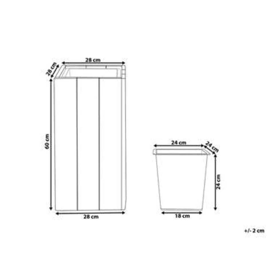 Beliani Plantenbak Voor Buiten SYKIA - Lichte Houtkleur Dennenhout 5 Beliani Plantenbak Voor Buiten SYKIA - Lichte Houtkleur Dennenhout - Afbeelding 3
