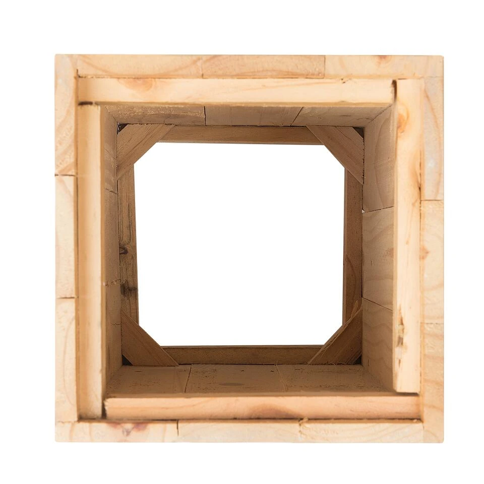 Beliani Plantenbak Voor Buiten SYKIA - Lichte Houtkleur Dennenhout 4 Beliani Plantenbak Voor Buiten SYKIA - Lichte Houtkleur Dennenhout - Afbeelding 2