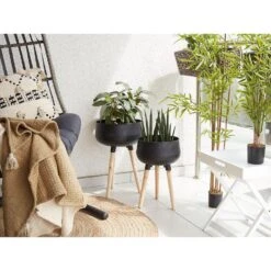 Beliani Plantenbak Voor Buiten AGROS - Zwart Ijzer 8 Beliani Plantenbak Voor Buiten AGROS - Zwart Ijzer -Prospeli Winkel 630e437a9c1a4a5384d8deacae61461c